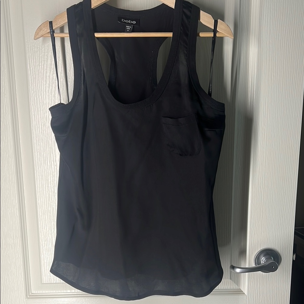 Bebe Black Sleeveless Tank Top